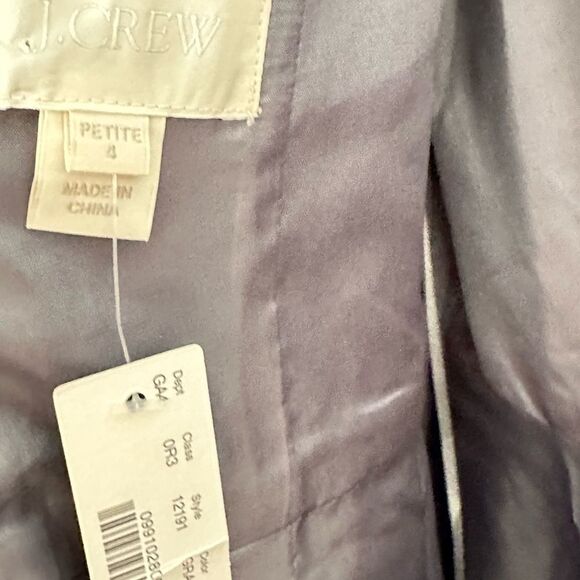 J Crew Gray Faux Wrap Sleeveless Sheath Dress | 4P - Picture 7 of 8